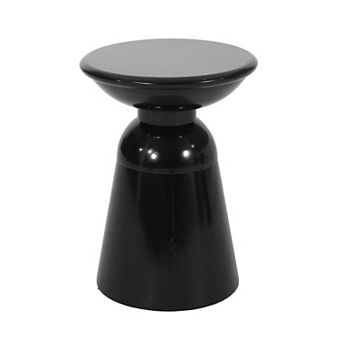 Large Outdoor End Table With Solid Metal Frame For Backyard And Patio