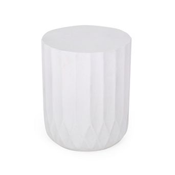 Compact Round Side Table With Solid Structure For Outdoor Courtyard Layout
