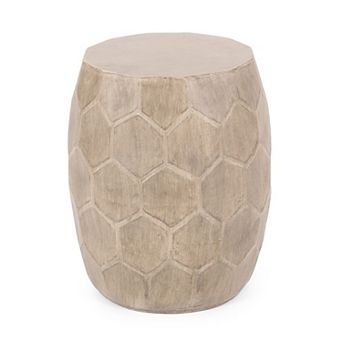 Lightweight Concrete Side Table With Natural Texture For Outdoor Space