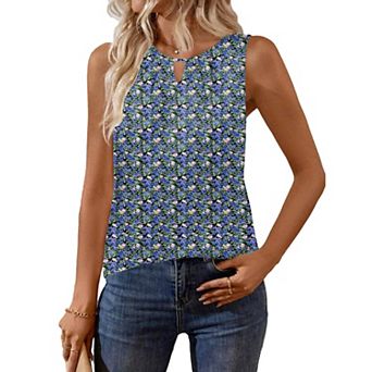 Zeagoo Womens Tank Tops Crewneck Loose Fit Basic Business Casual Summer Sleeveless Shirts Blouse