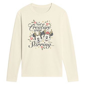 Men's Disney's© Mickey & Minnie Mouse "Not a Creature Was Stirring" Long Sleeve Graphic T-Shirt