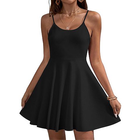 Женские платья Zeagoo Women Beach Mini Dress Adjustable Spaghetti Strap A Line Swing Floral Sundress with Pockets