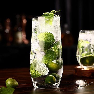 12pc Highball Glass Set, Drinking Glasses for Cocktails & Beverages