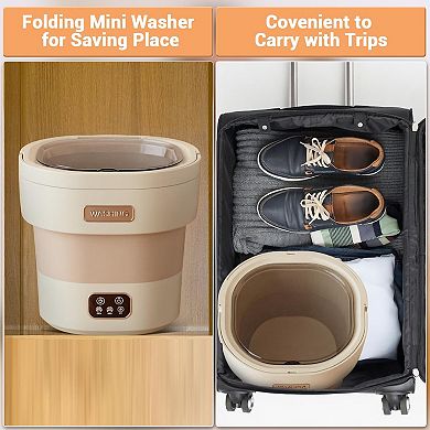 Portable Washing Machine,12L Mini Washer,Foldable Washer Deep Cleaning Of Underwear Small Clothes
