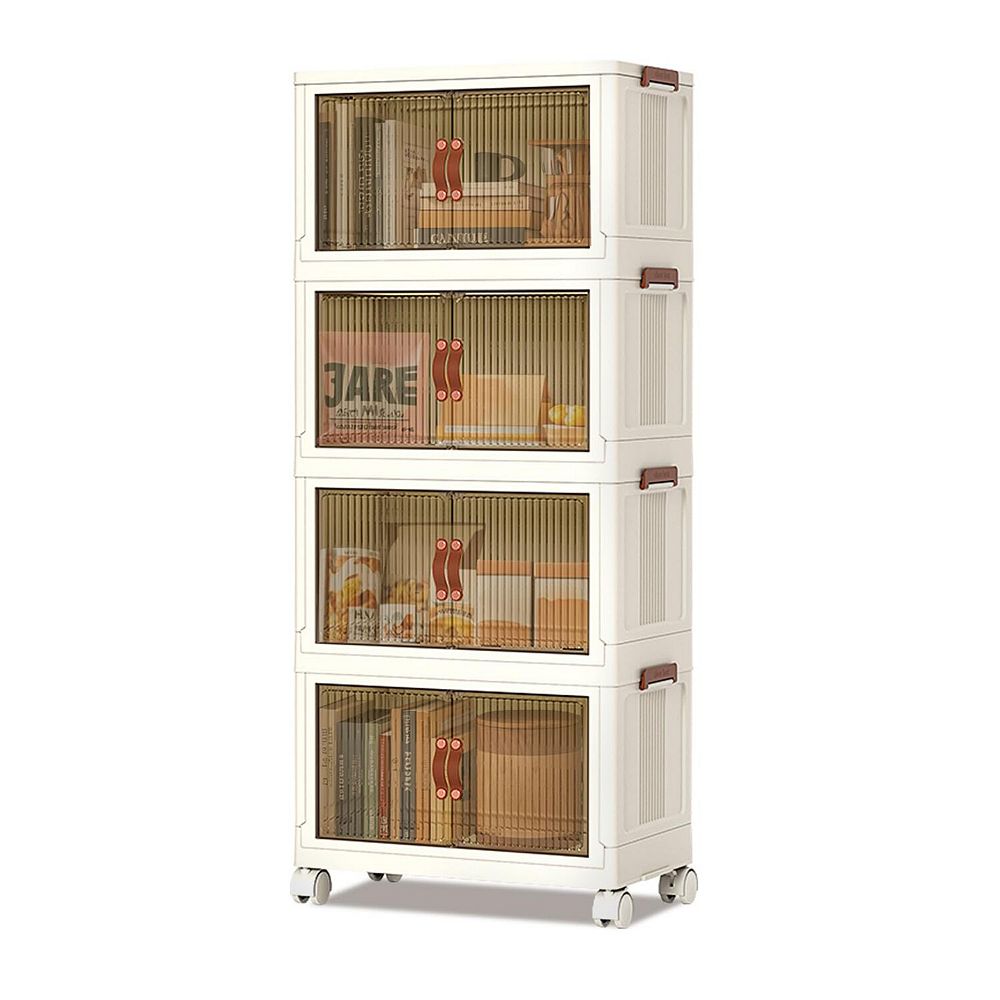 4 Tier Stackable Storage Bins,Plastic Storage Containers With