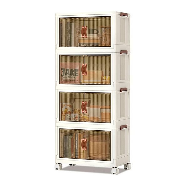4 Tier Stackable Storage Bins,Plastic Storage Containers With
