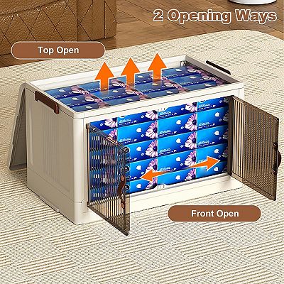 4 Tier Stackable Storage Bins,Plastic Storage Containers With