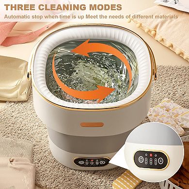 Portable Washing Machine,13L Mini Washer,Foldable Washer For Deep Cleaning Of Small Clothes