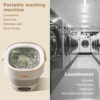 Portable Washing Machine,13L Mini Washer,Foldable Washer For Deep Cleaning Of Small Clothes