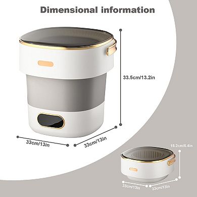 Portable Washing Machine,13L Mini Washer,Foldable Washer For Deep Cleaning Of Small Clothes