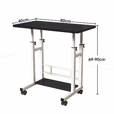 Mobile Standing Desk,Adjustable Height Computer Desk,Rolling Laptop Desk,Portable Stand Up Desk