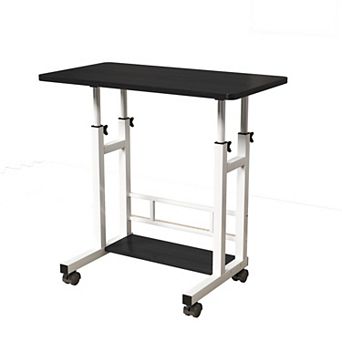 Mobile Standing Desk,Adjustable Height Computer Desk,Rolling Laptop Desk,Portable Stand Up Desk