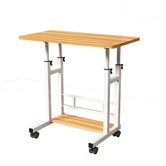 Mobile Standing Desk,Adjustable Height Computer Desk,Rolling Laptop Desk,Portable Stand Up Desk
