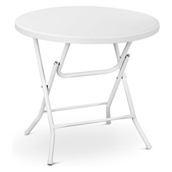 Cocktail Table,Bar Height Folding Table,Folding Round High Top Table,Portable Plastic Round Table