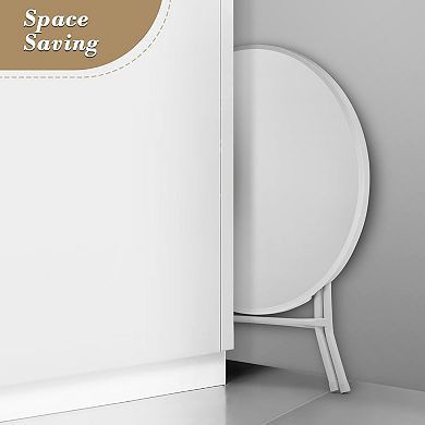 Cocktail Table,Bar Height Folding Table,Folding Round High Top Table,Portable Plastic Round Table