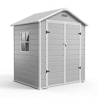 Plastic Outdoor Storage Shed With Floor,Resin Shed With Window,Garden Shed,Waterproof Tool Shed