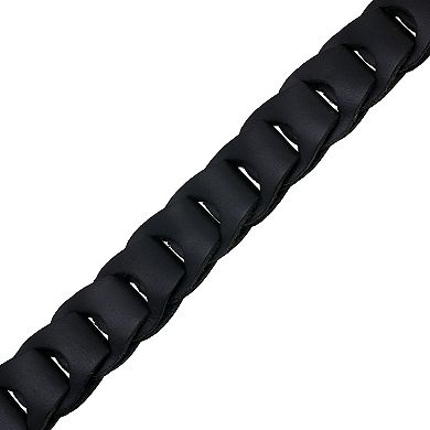 LYNX Men's Stainless Steel & Leather Bracelet