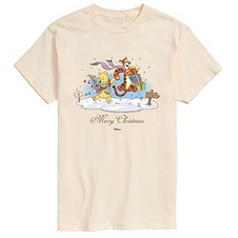 Men's Disney's© Winnie The Pooh & Tigger Merry Christmas Short Sleeve Graphic T-Shirt