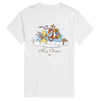Men's Disney's© Winnie The Pooh & Tigger Merry Christmas Short Sleeve Graphic T-Shirt