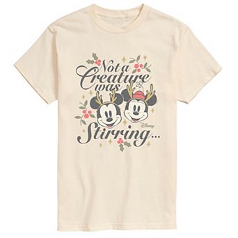Men's Disney's© Mickey & Minnie Mouse "Not a Creature Was Stirring" Short Sleeve Graphic T-Shirt