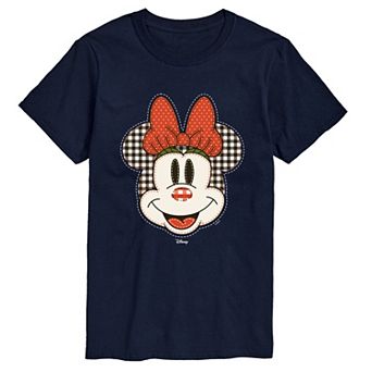 Men's Disney's© Minnie Mouse Plaid Patch Holiday Short Sleeve Graphic T-Shirt