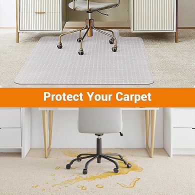 Office Chair Mat,Plastic Clear Chair Mat,Desk Chair Mat,Anti-Slip Floor Mat,Floor Protector