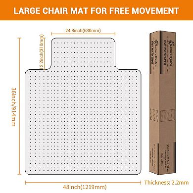 Office Chair Mat,Plastic Clear Chair Mat,Desk Chair Mat,Anti-Slip Floor Mat,Floor Protector