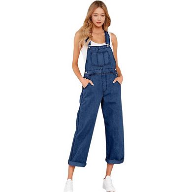 Women's Casual Adjustable Denim Bib Overalls Jeans Jumpsuits Pants