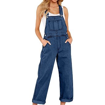 Women's Casual Adjustable Denim Bib Overalls Jeans Jumpsuits Pants