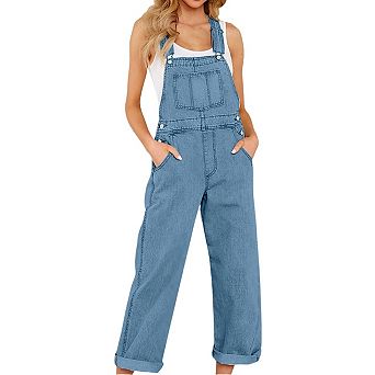 Women's Casual Adjustable Denim Bib Overalls Jeans Jumpsuits Pants