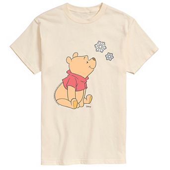 Men's Disney's© Winnie The Pooh Snowflakes Short Sleeve Graphic T-Shirt