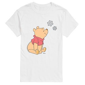 Men's Disney's© Winnie The Pooh Snowflakes Short Sleeve Graphic T-Shirt