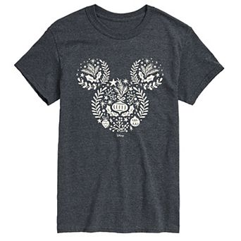Men's Disney's© Mickey Mouse Scandinavian Christmas Silhouette Short Sleeve Graphic T-Shirt