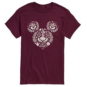 Men's Disney's© Mickey Mouse Scandinavian Christmas Silhouette Short Sleeve Graphic T-Shirt