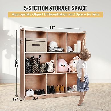 Sturdy 8-Section Classroom Cubby for Toy, Smooth Glaze Cubby for Kids, 8 Cubbies
