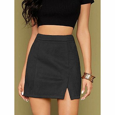 Women's Faux Suede Mini Skirt
