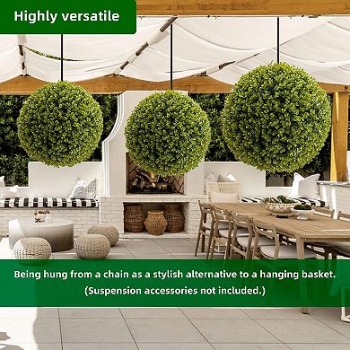 UV-Resistant Artificial Eucalyptus Ball, Easy Clean Decor with Hanging Chain