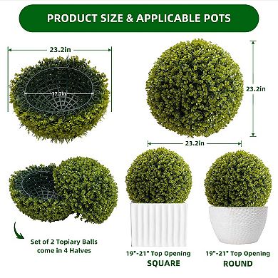 UV-Resistant Artificial Eucalyptus Ball, Easy Clean Decor with Hanging Chain