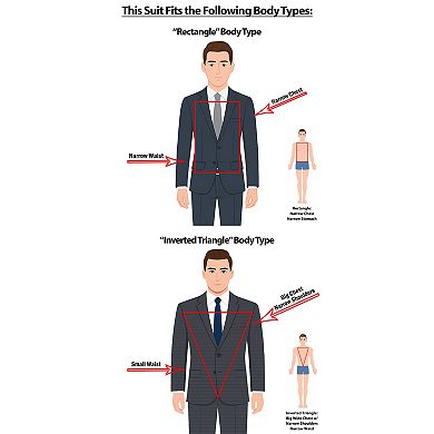 Men's 3-Piece Solid Sharkskin Suit Set, Wide Peak Lapel