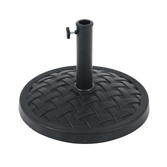 SUNSITT 31lb Patio Umbrella Base, Heavy Duty Round Outdoor Market Umbrella Stand Weigh