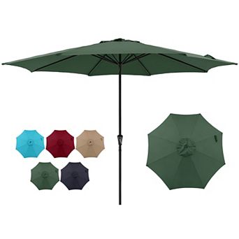 SUNSITT 11' Patio Umbrella, Outdoor Table Market Large Umbrella with 8 Steel Ribs and Crank