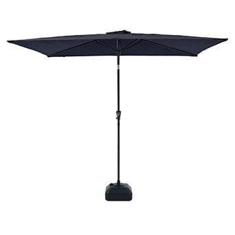 SUNSITT 6.6 x 9.8ft Rectangular Patio Umbrella, Outdoor Table Market Umbrella with Push Button Tilt