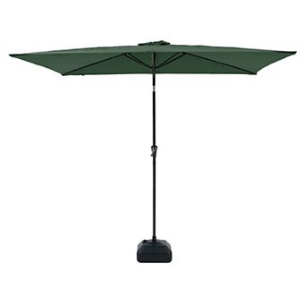 SUNSITT 6.6 x 9.8ft Rectangular Patio Umbrella, Outdoor Table Market Umbrella with Push Button Tilt
