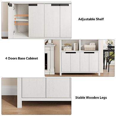 Dual-Layer Storage Bookshelf with Adjustable Shelves, Large Capacity Bookcase for Home Office