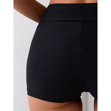Women's High Waisted Swim Boyshorts - Tummy Control Bathing Suit Bottoms