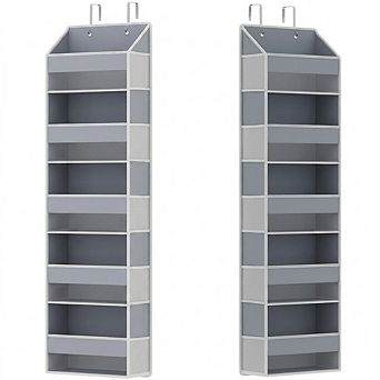 Our heavy duty door organizer hanging unit features reinforced stitching and sturdy support boards t