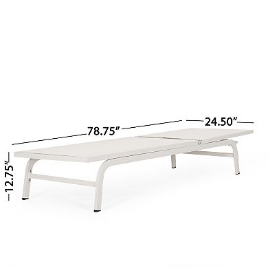 Wicker Chaise Lounge With Reclining Backrest For Outdoor Pool Deck