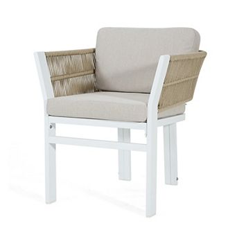 Outdoor Dining Chairs Set of 2 With Padded Cushions For Backyard