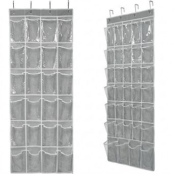 Over Door Hanging Shoe Organizer with 24 Pockets for Storage
