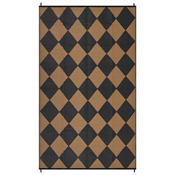 Outdoor Plastic Straw Rug for Patio Waterproof Foldable Lightweight Mat Reversible Carpet for Deck